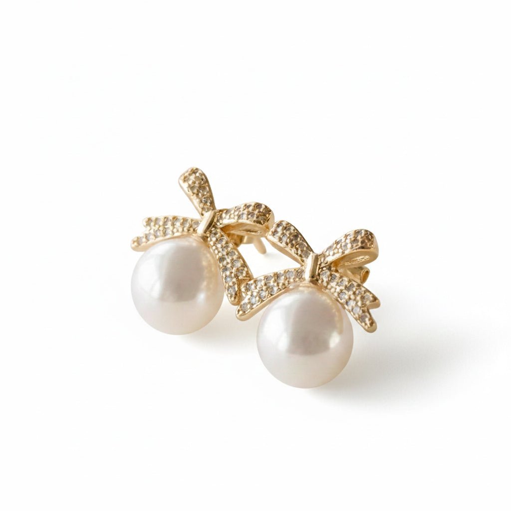 Pearl Bow Studs - Upakarnaproduct_type