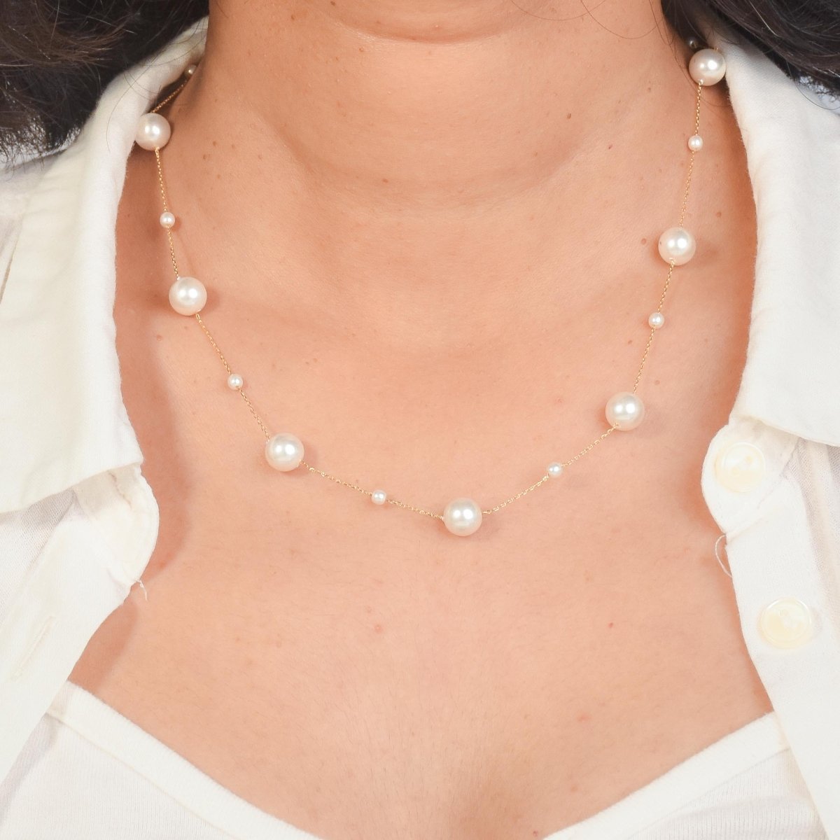 Pearl Cascade Necklace - Upakarnaproduct_type