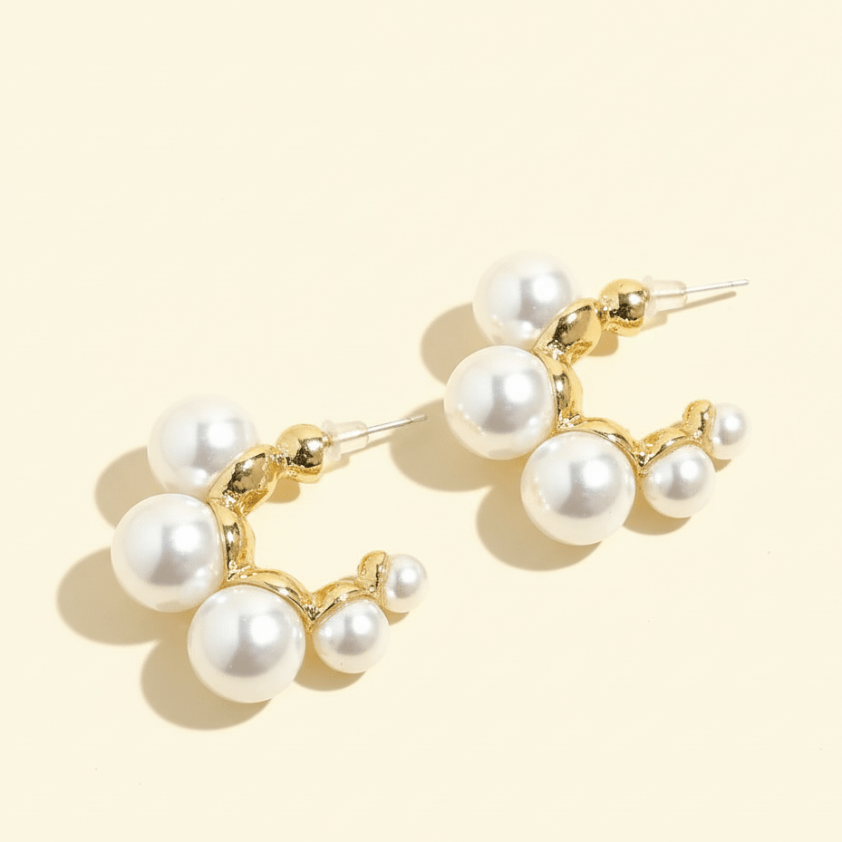 Pearl Hoop Earrings - Upakarnaproduct_type