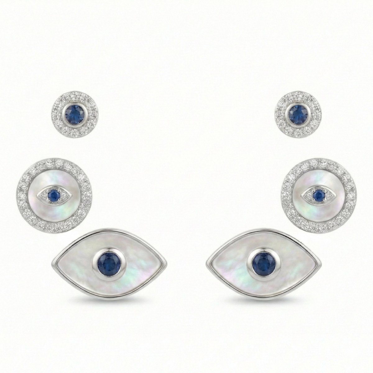 Pearlescent Evil Eye Stack - Upakarnaproduct_type