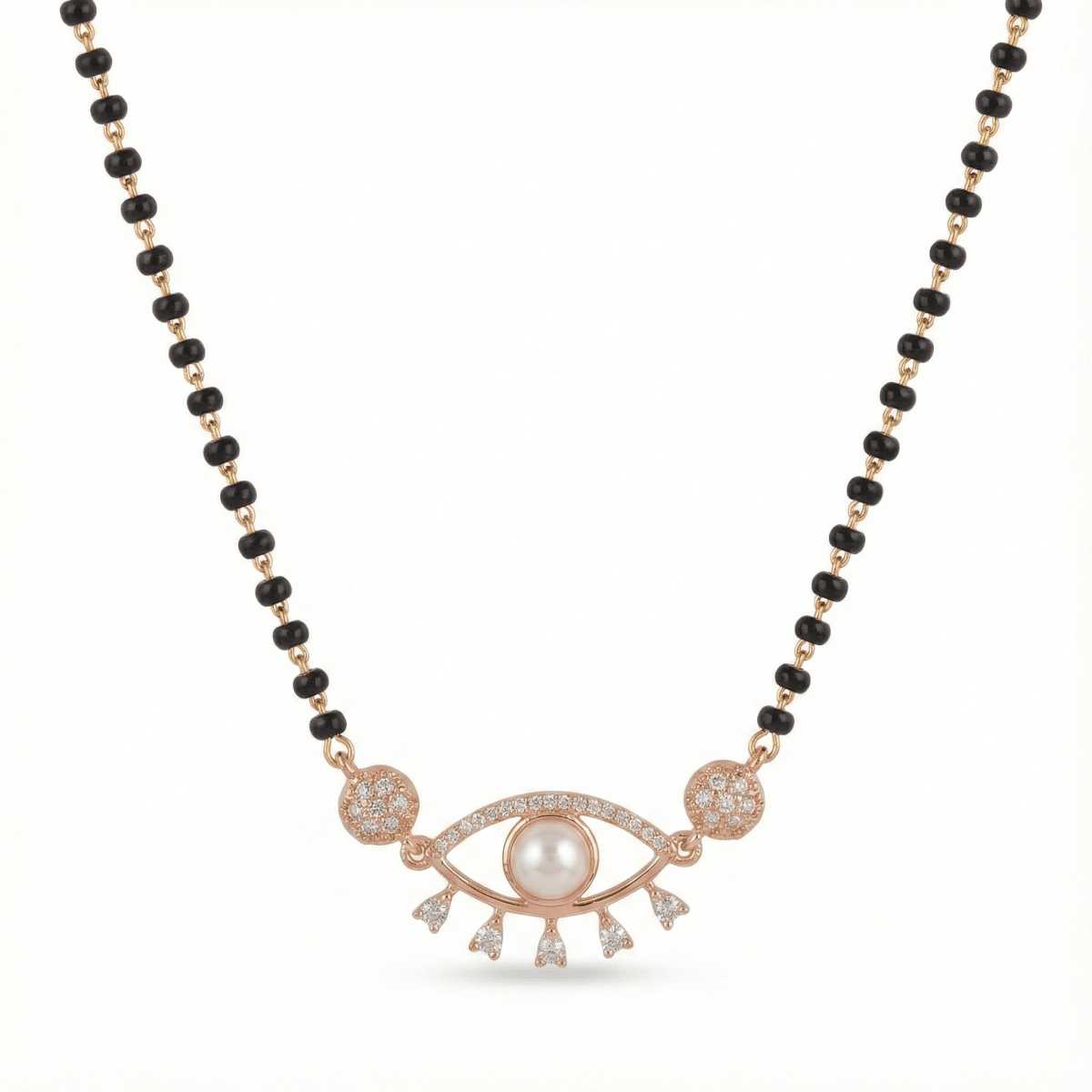 Pearly Evil Eye Mangalsutra Necklace - Upakarnaproduct_type