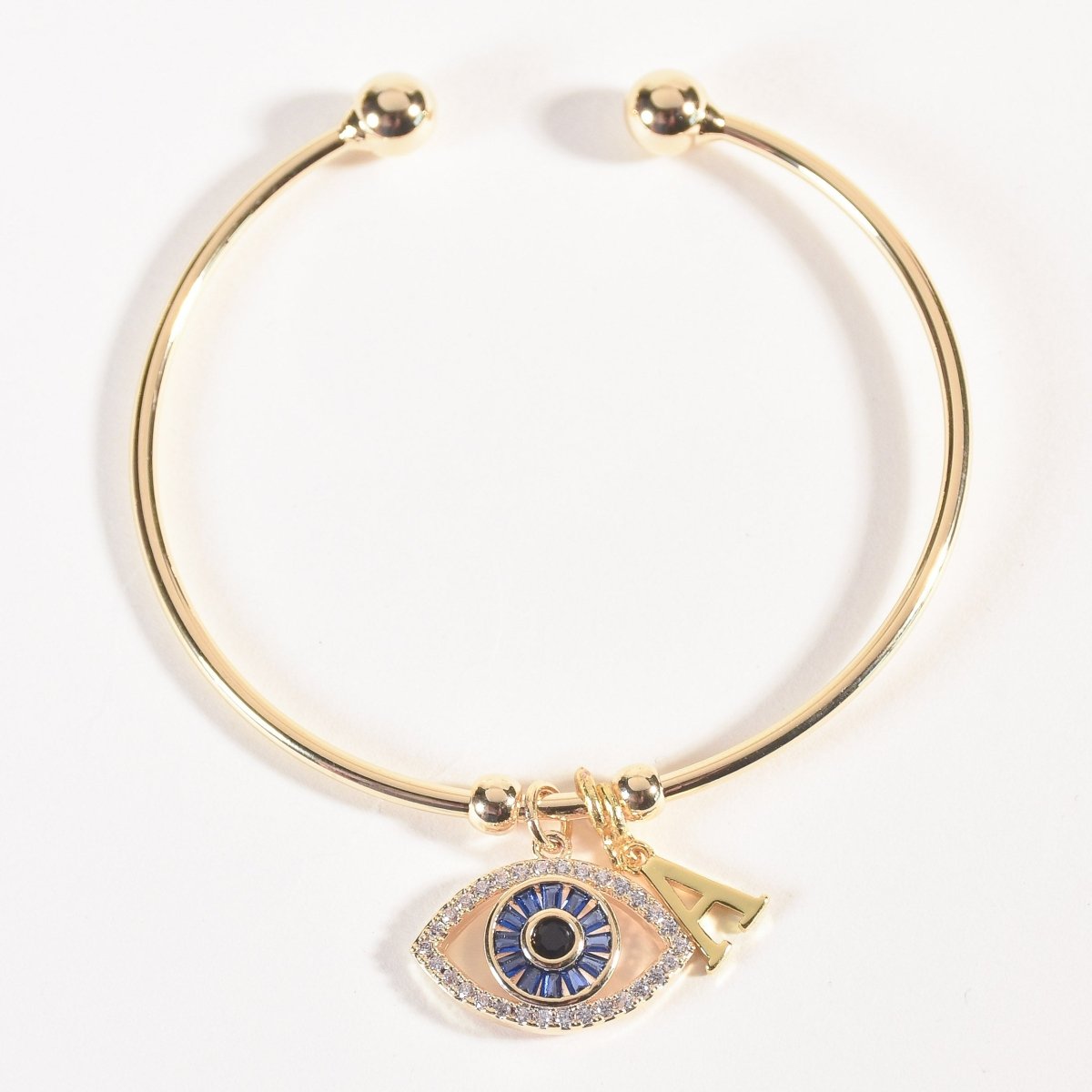 Personalized Evil Eye Bracelet (With Initial) - Upakarnaproduct_type