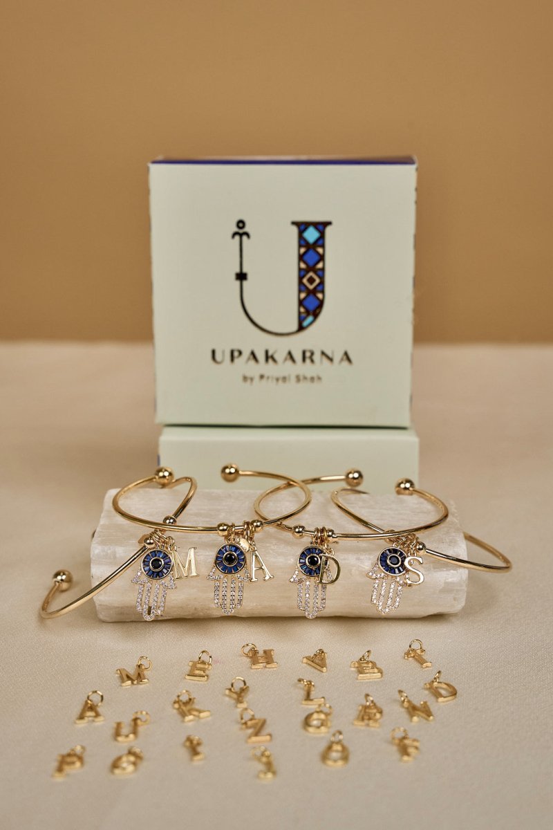 Personalized Hamsa Bracelet (With Initial) - Upakarnaproduct_type