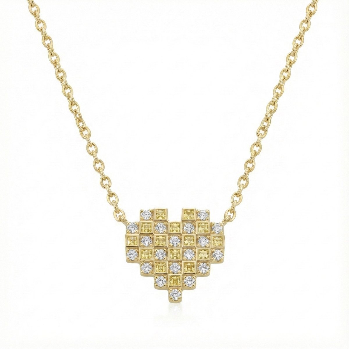 Pixel Heart Necklace Stack - Upakarnaproduct_type
