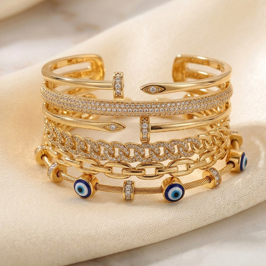 Radiant Sparkle Bangle Stack - Upakarnaproduct_type