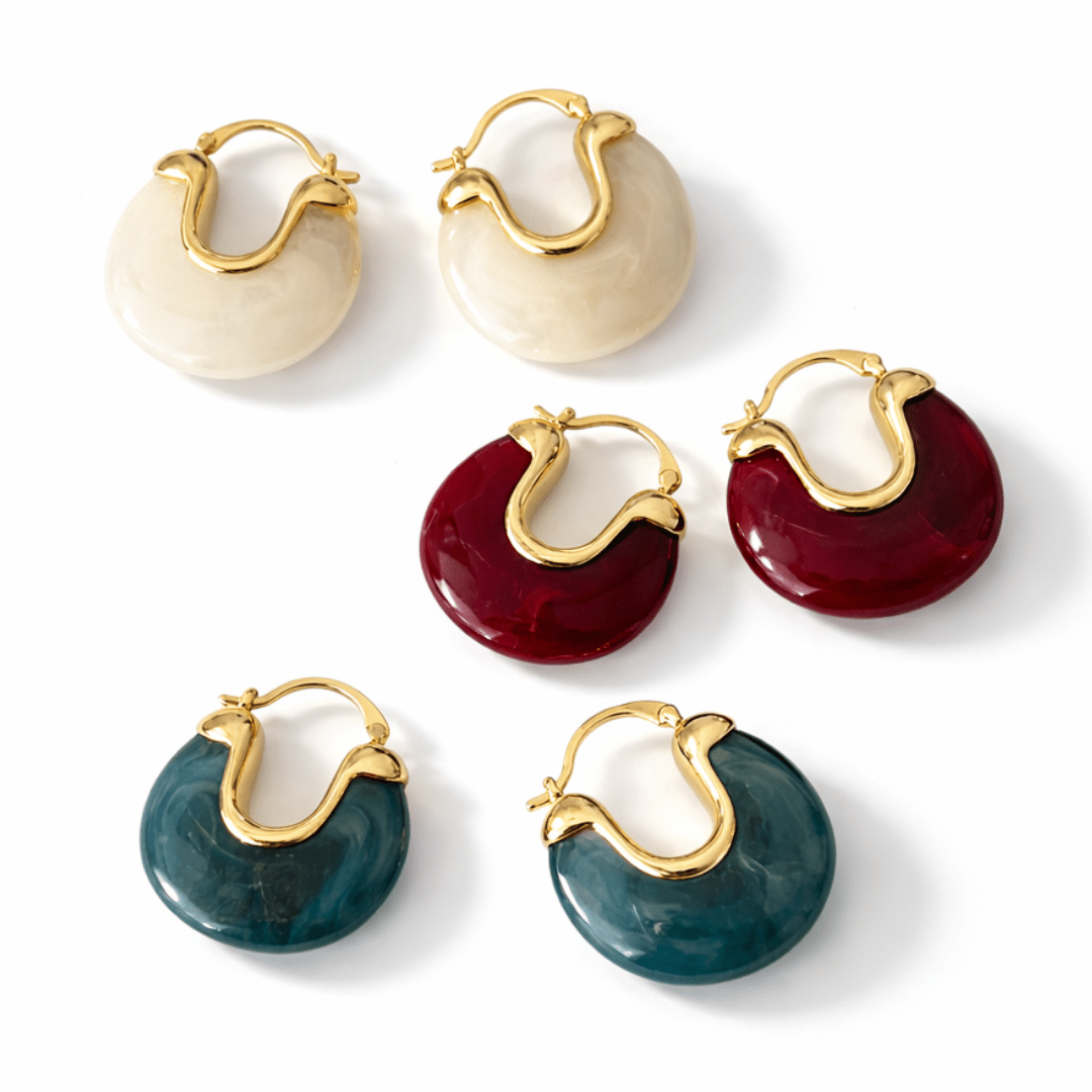 Resin Wee Hoops Earring Stack - Upakarnaproduct_type