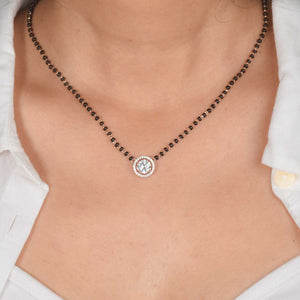 Round Diamond Mangalsutra Necklace