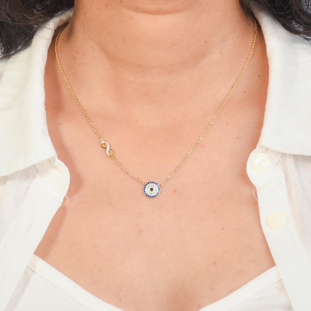 Serene Evil Eye Necklace - Upakarnaproduct_type