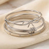 Silver Bowline Bangle Stack - Upakarnaproduct_type