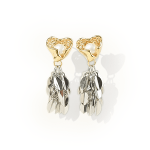 Silver Leaf Cascade Dangler  Earring