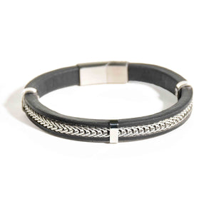 Silver Vein Men's Bracelet | Anti-tarnish | Silver | Lock Bracelet