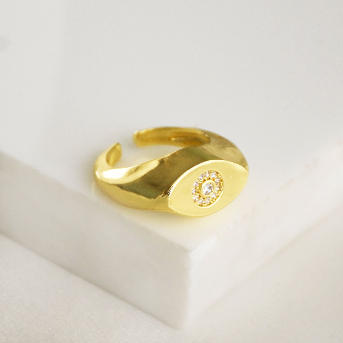 Single Stone Evil Eye Ring - Upakarnaproduct_type