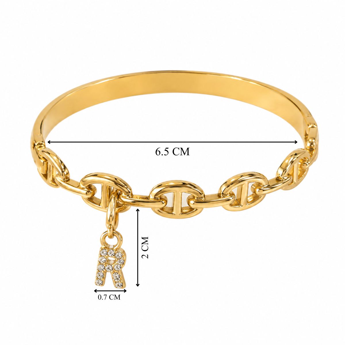DIY Alphabet Drop Bangle With Initials | Anti-Tarnish