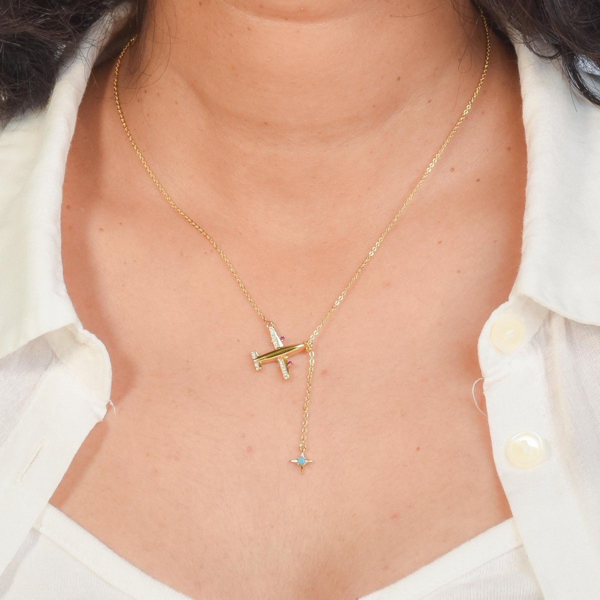 Skyline Star Drop Necklace - Upakarnaproduct_type