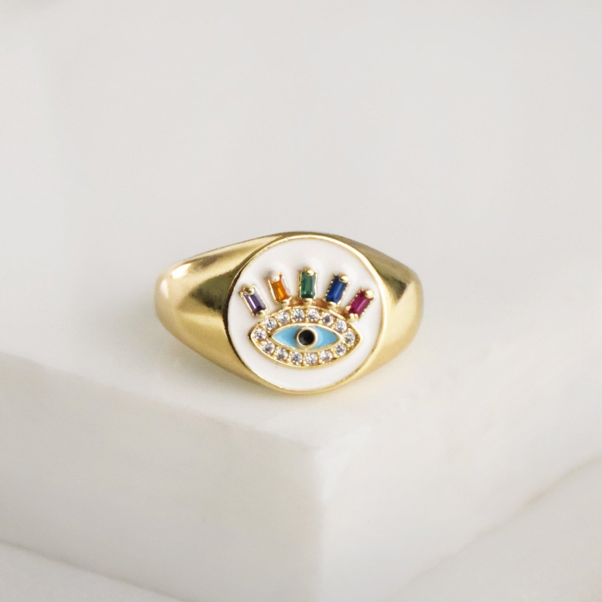 Snowy Multi - Colored Eye Lash Ring - Upakarnaproduct_type