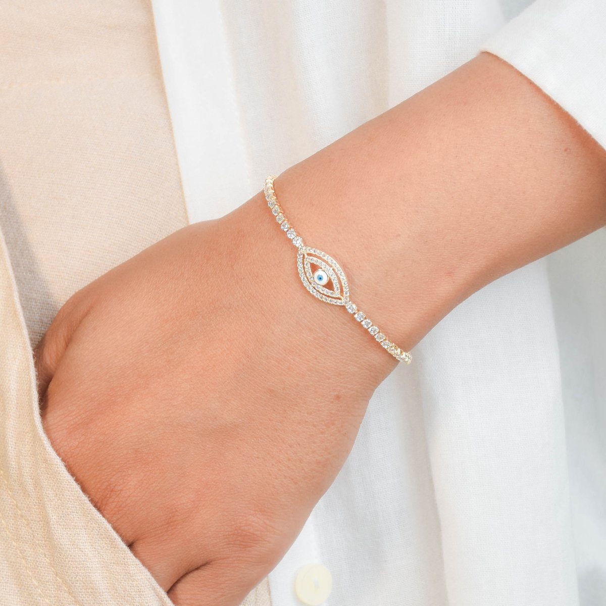 Sparkle Evil Eye Bracelet - Upakarnaproduct_type