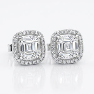 Square Diamond Frame Studs Earrings