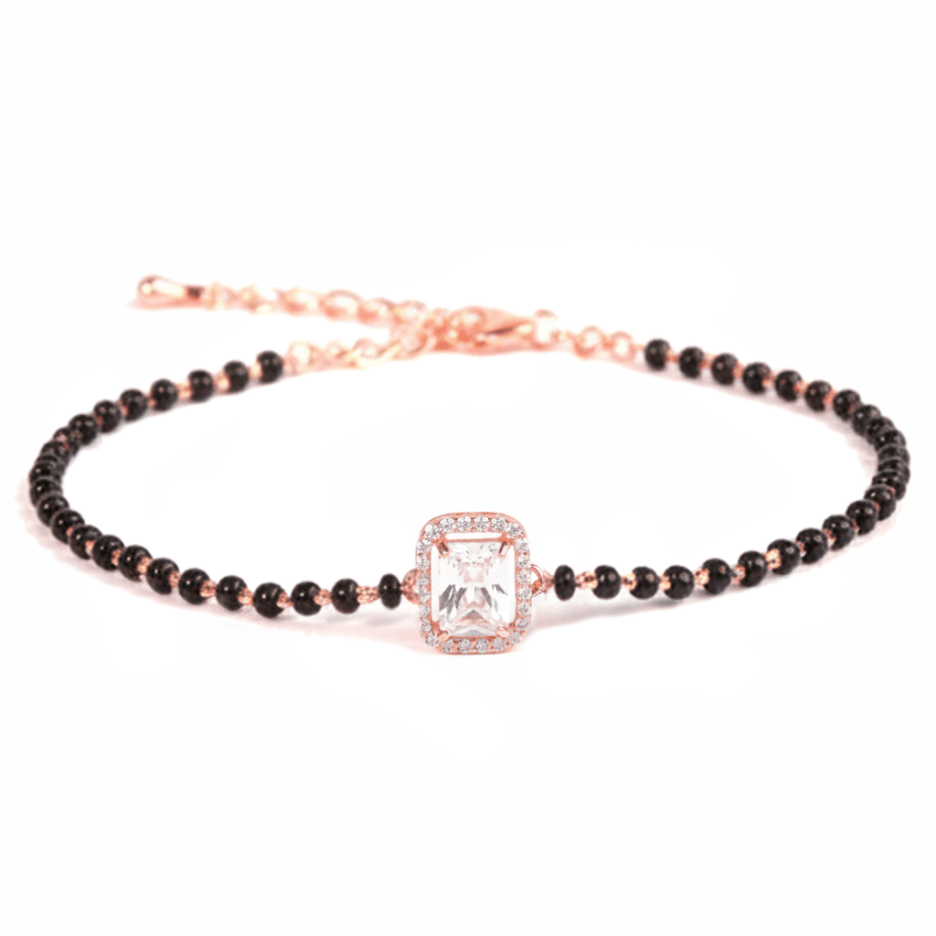 Square Diamond Mangalsutra Bracelet - Upakarnaproduct_type