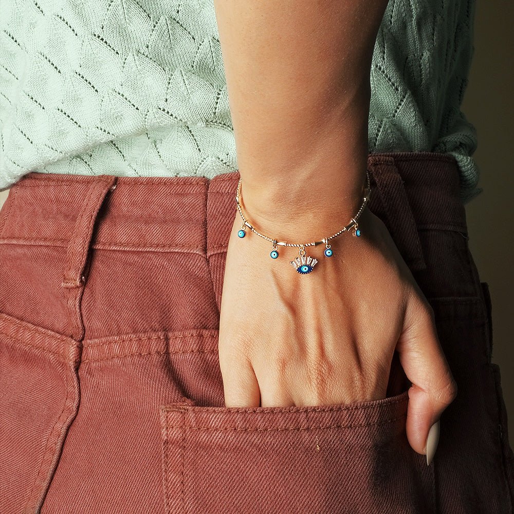 Starry Evil Eye Bangle Stack - Upakarnaproduct_type