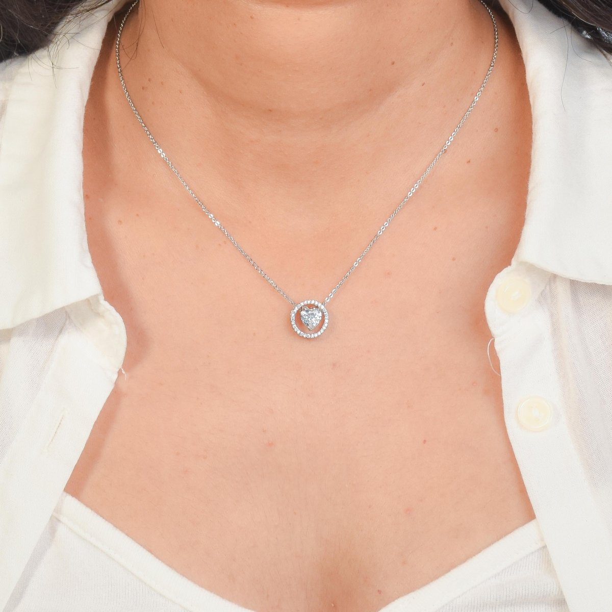 Stellar Heart Halo Necklace - Upakarnaproduct_type