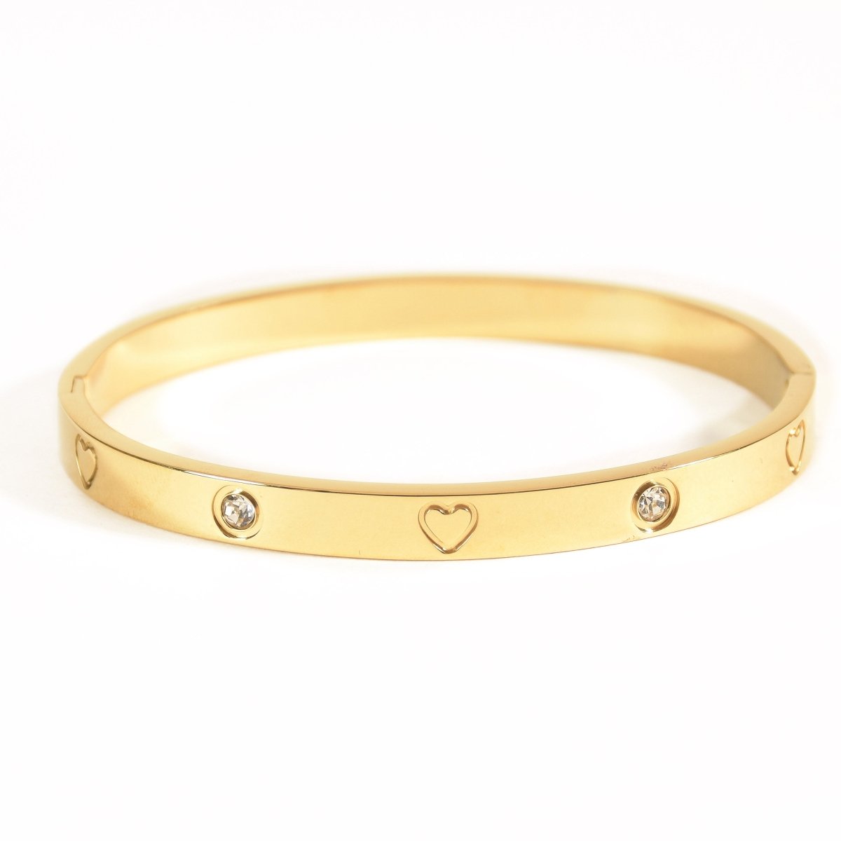 Studded Heart Bangle - Upakarnaproduct_type