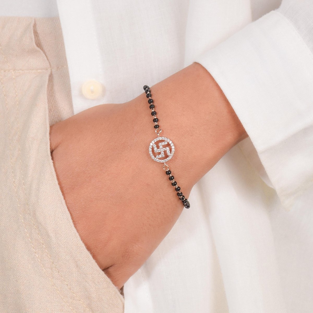 Swastika Mangalsutra Bracelet - Upakarnaproduct_type