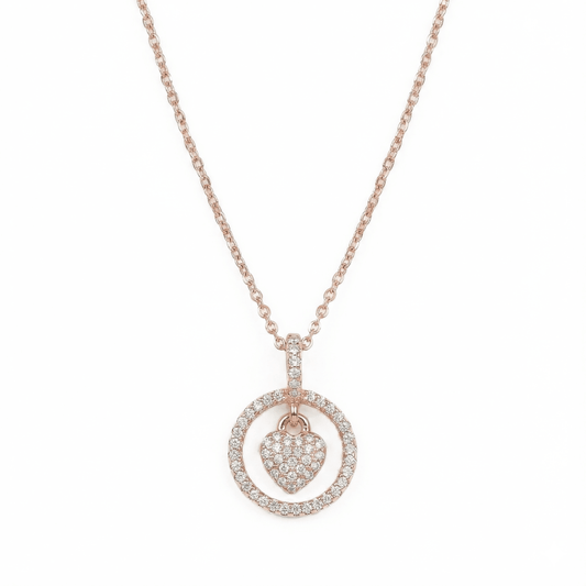 Sweetheart Sphere Necklace, rose gold