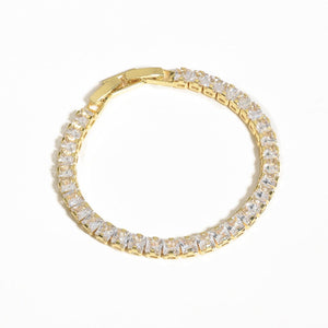 Tennis Bracelet | Anti-tarnish | Gold Plated | Secure Lock