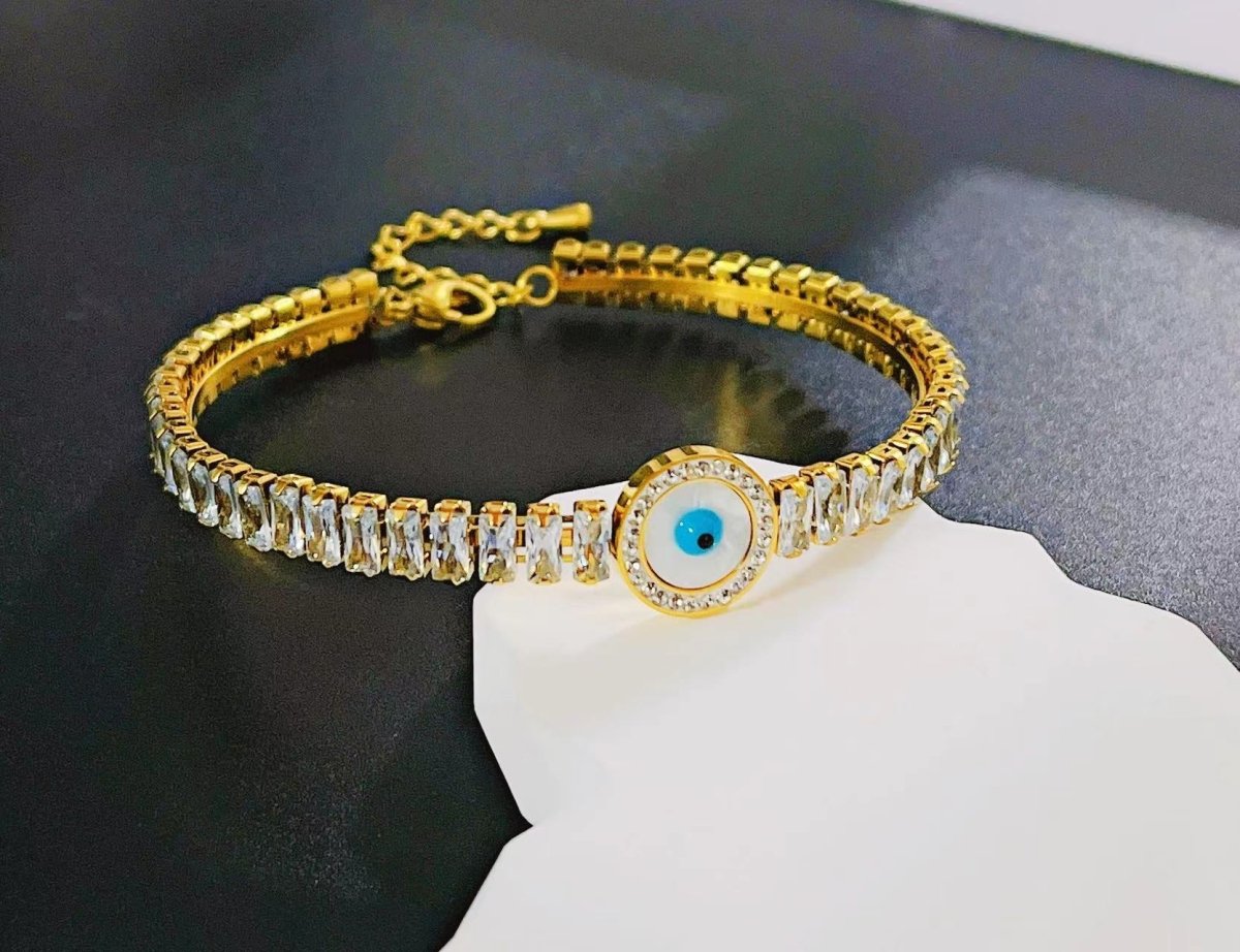 Tennis Evil Eye Bracelet - Upakarnaproduct_type
