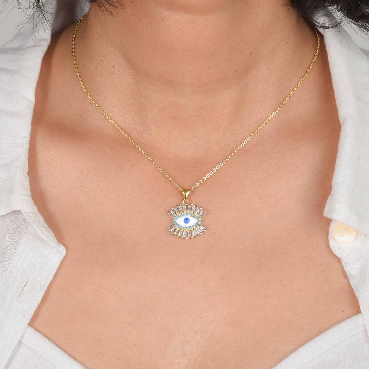 The Gazing Evil Eye Necklace - Upakarna
