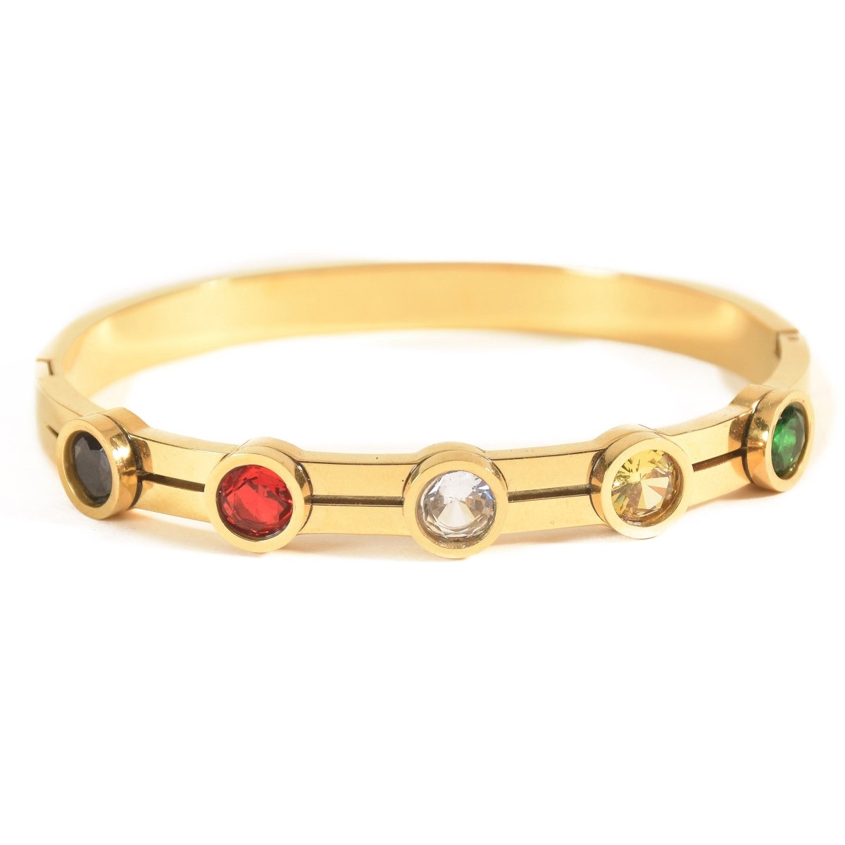 The Multi - Stone Rainbow Bangle - Upakarnaproduct_type