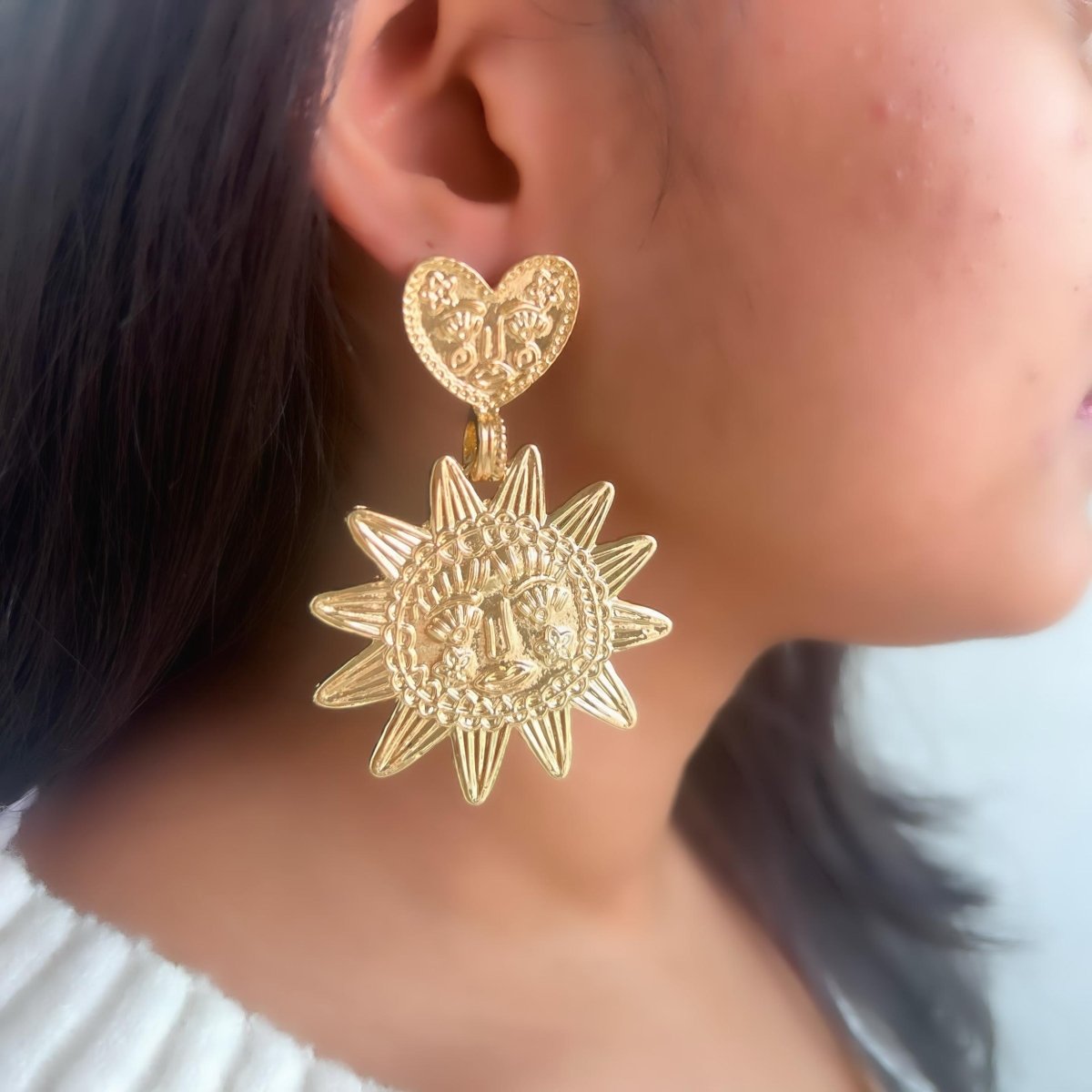The Sun Statement Earrings - Upakarnaproduct_type