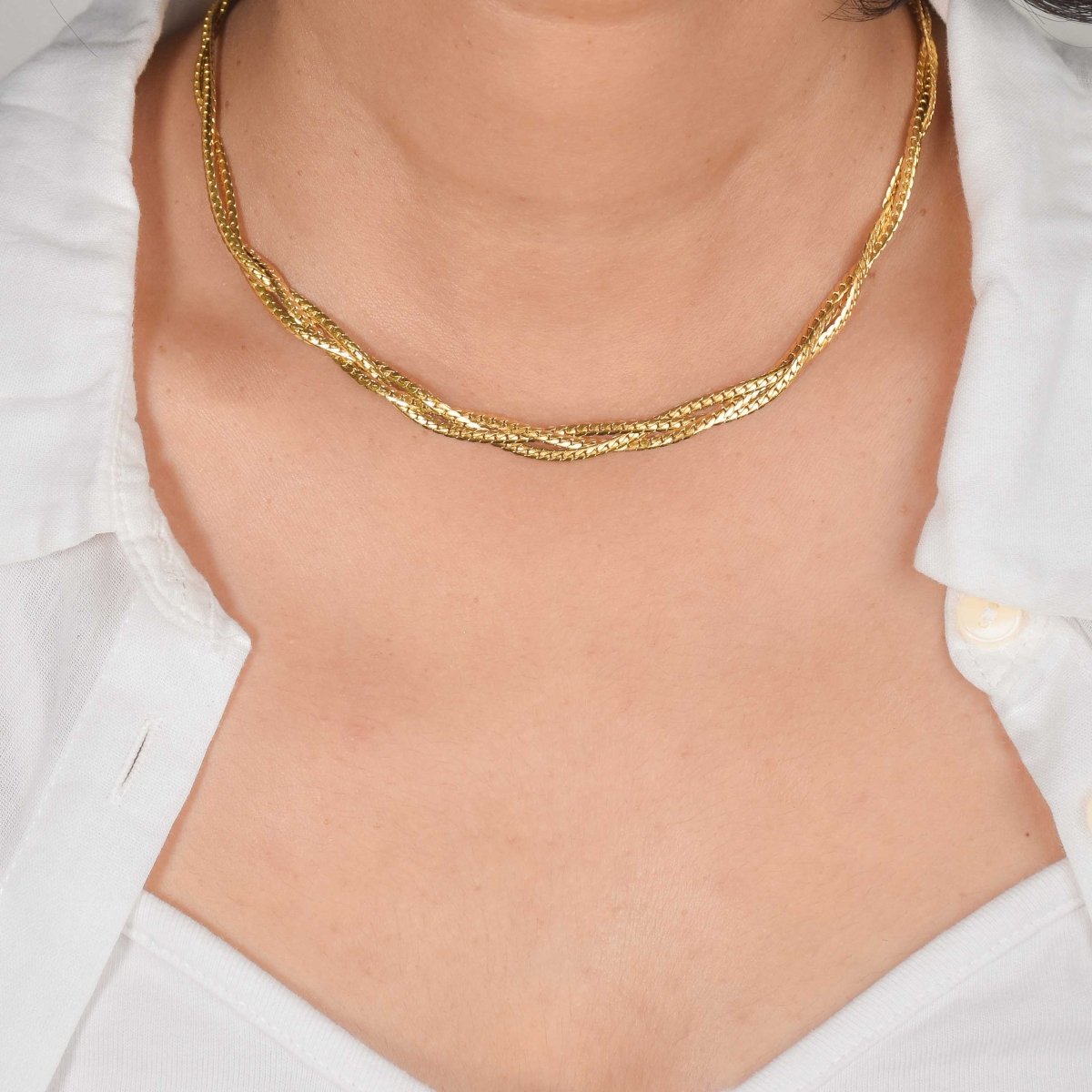 Trio Twisted Necklace - Upakarnaproduct_type