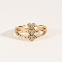 Triple Heart Ring