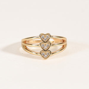 Triple Heart Ring