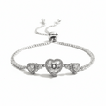 Triple Heart Tennis Bracelet