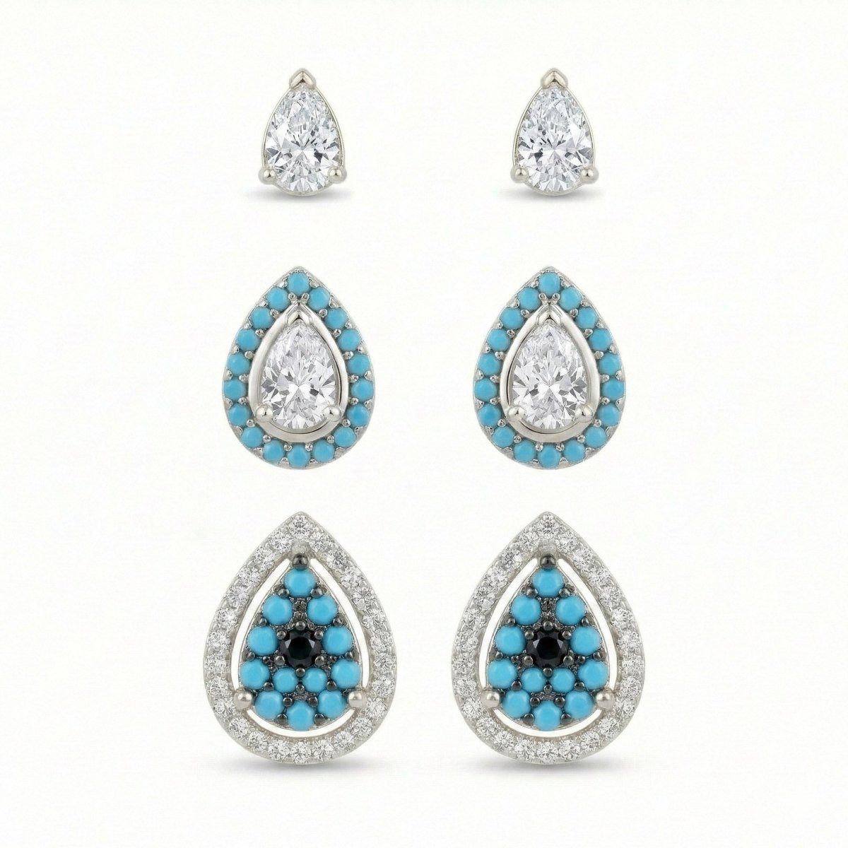 Turquoise Teardrop Earring Stack - Upakarnaproduct_type