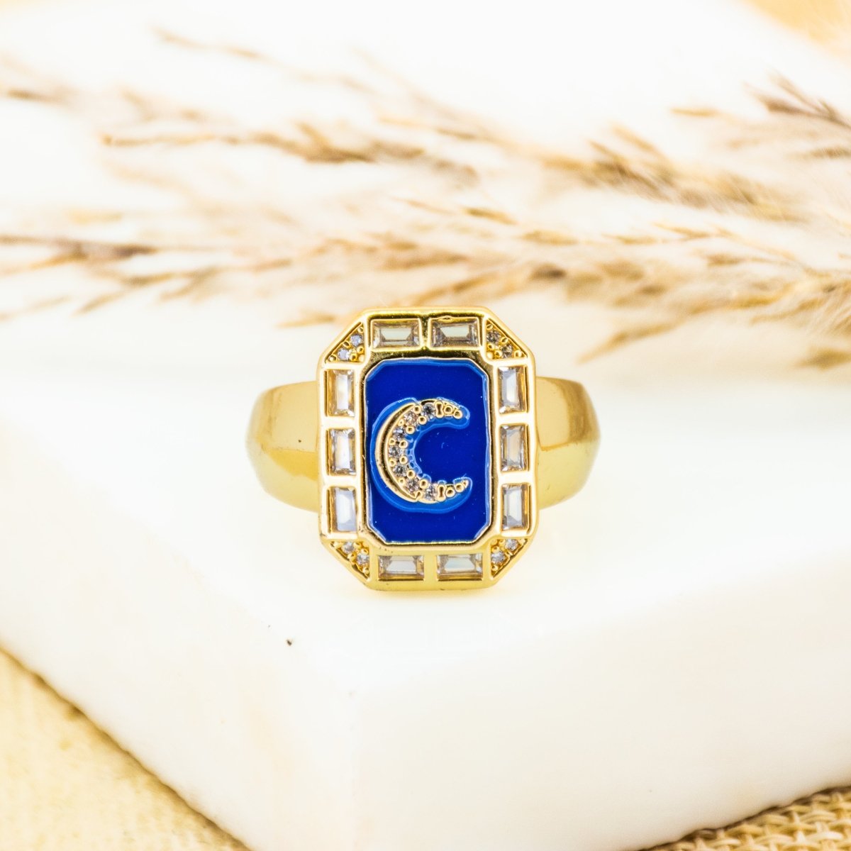 Twilight Moonbeam Blue Ring - Upakarnaproduct_type