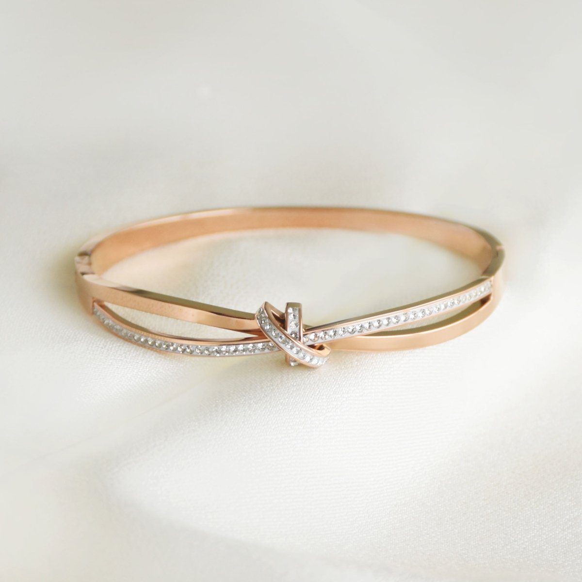 Twisted Studded Knot Bangle - Upakarnaproduct_type