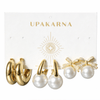 Vintage Pearl Earring Stack - Upakarnaproduct_type