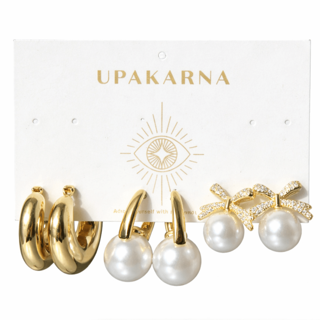 Vintage Pearl Earring Stack - Upakarnaproduct_type