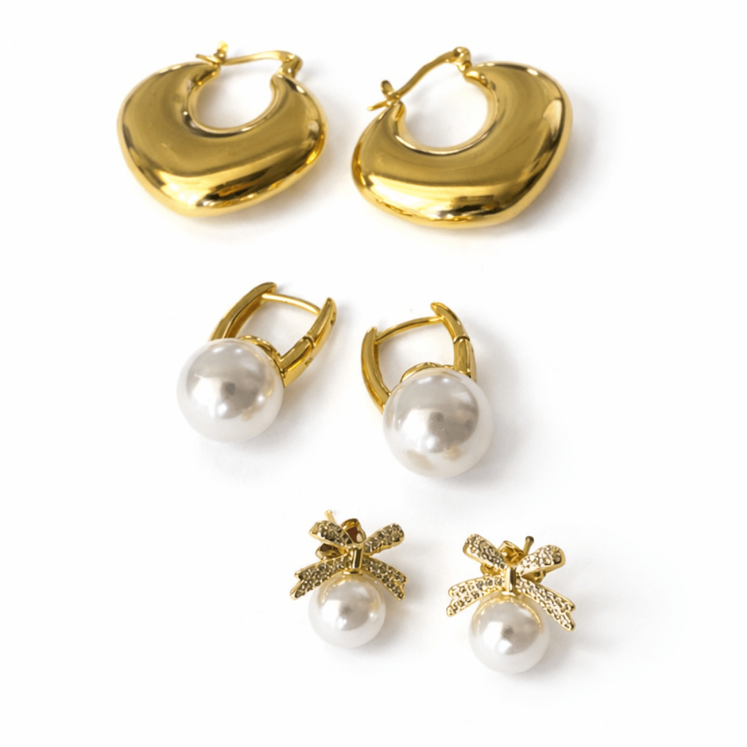 Vintage Pearl Earring Stack - Upakarnaproduct_type