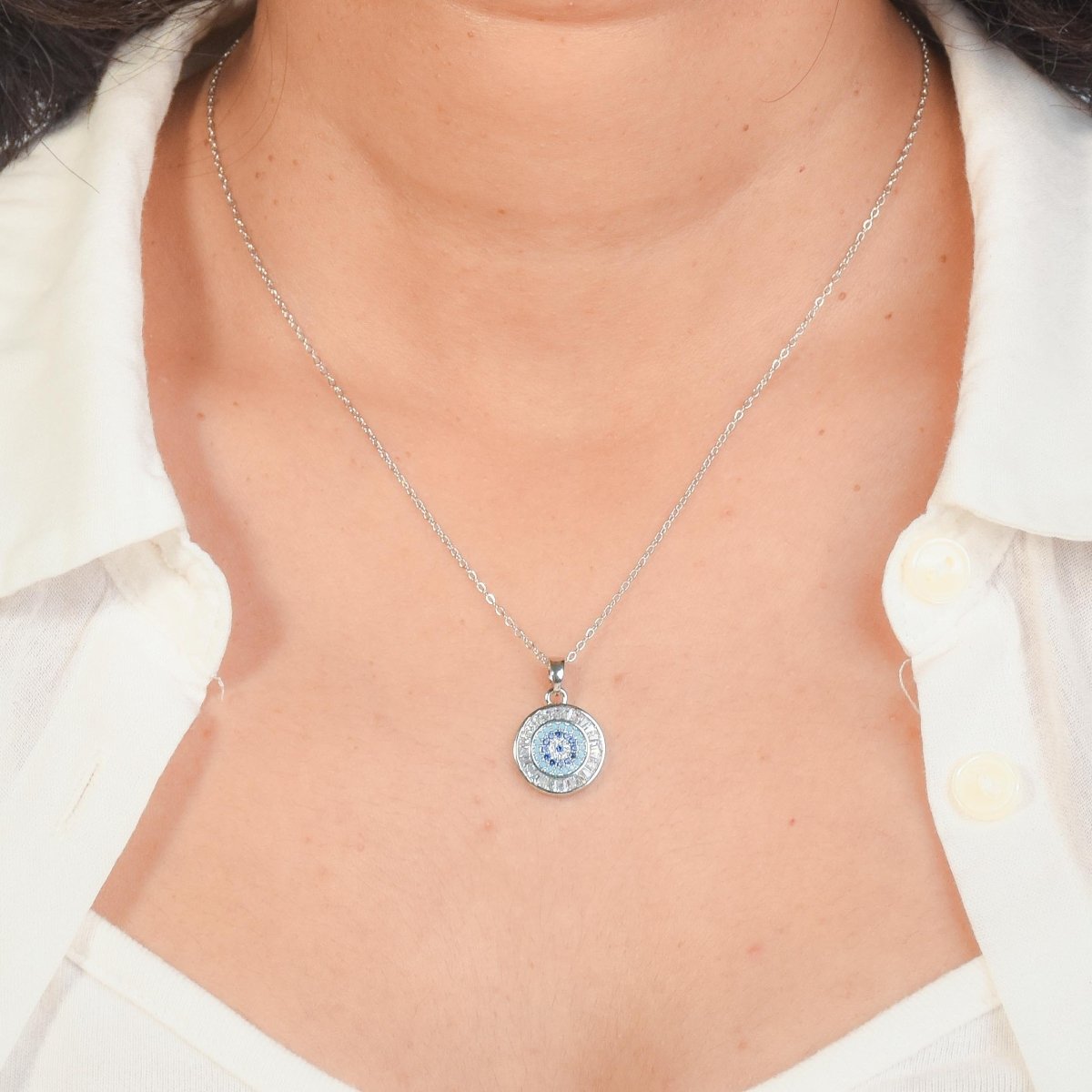 Water Evil Eye Necklace - Upakarnaproduct_type