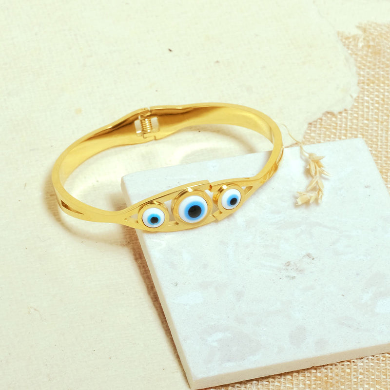 Triple Eye Golden Bangle