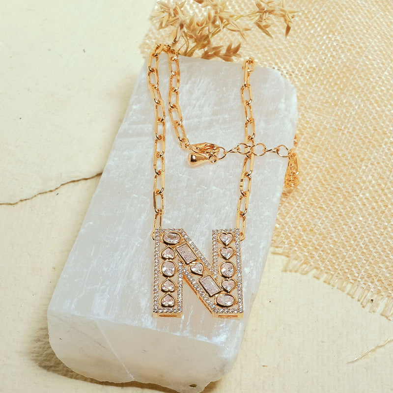 The Studded Initial Link Chain