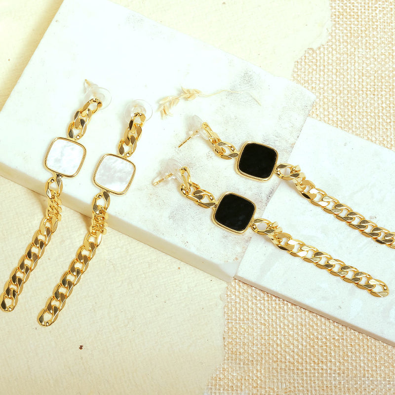 Curb Chain Statement Earrings