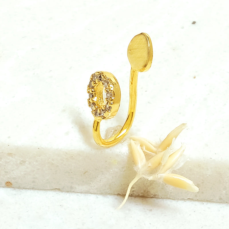Round Studded Nose Pin