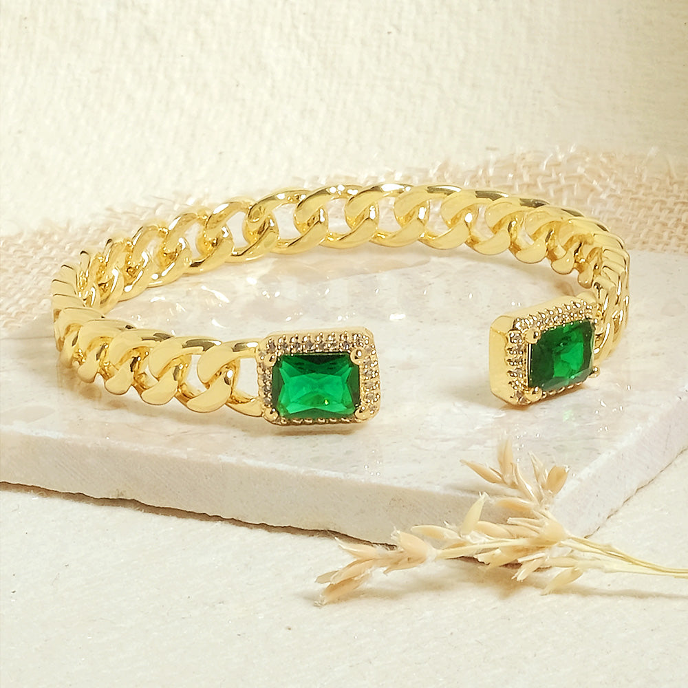 Emerald Loop Bangle - Upakarna Jewelry