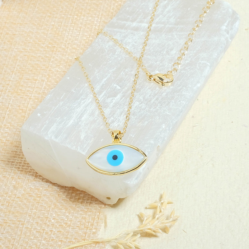 The Mother of Pearl Evileye Necklace