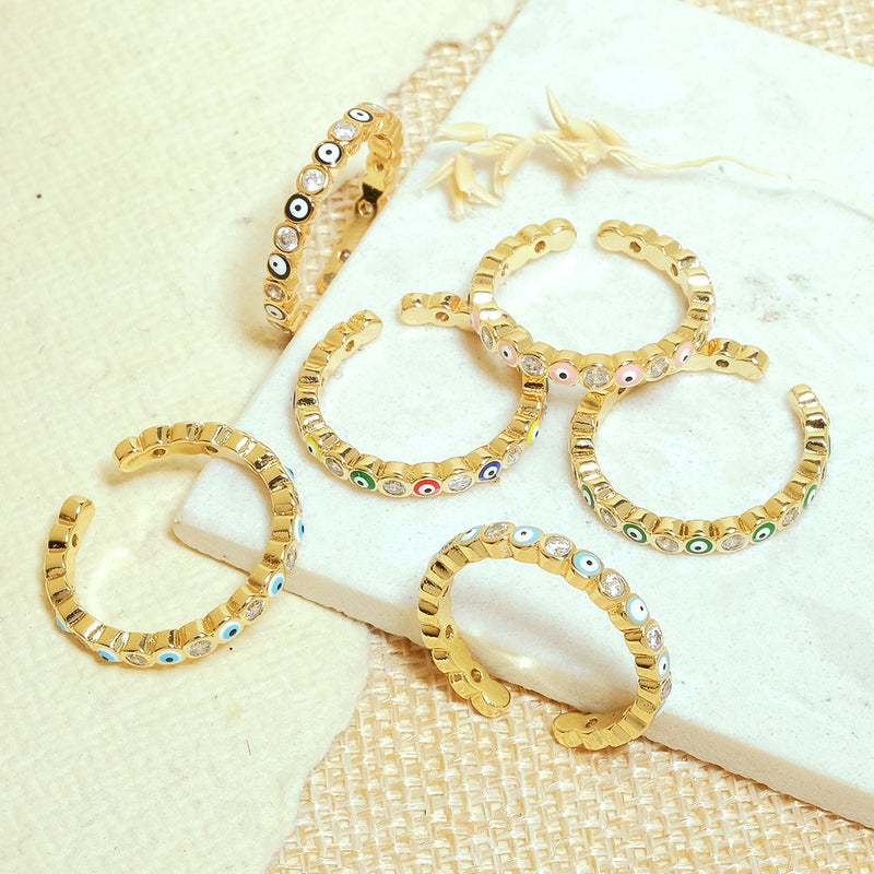 Delicate Evil Eye Rings